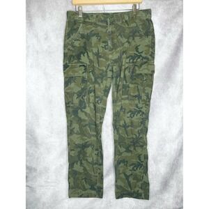 Figgy Active R/S Mens 34" Green Camouflage Pant Skater Skateboard 6 Pocket Heavy